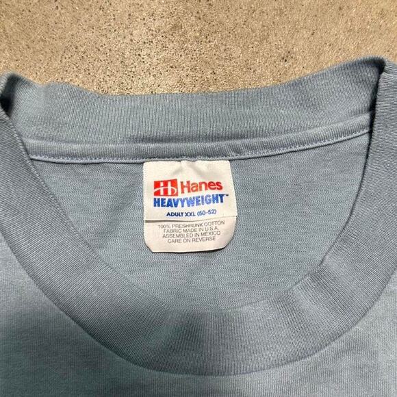 Vintage 90s Single Stitch Coca Cola Embroidered Tee Mens 2XL Blue Coke Shirt - Picture 4 of 4